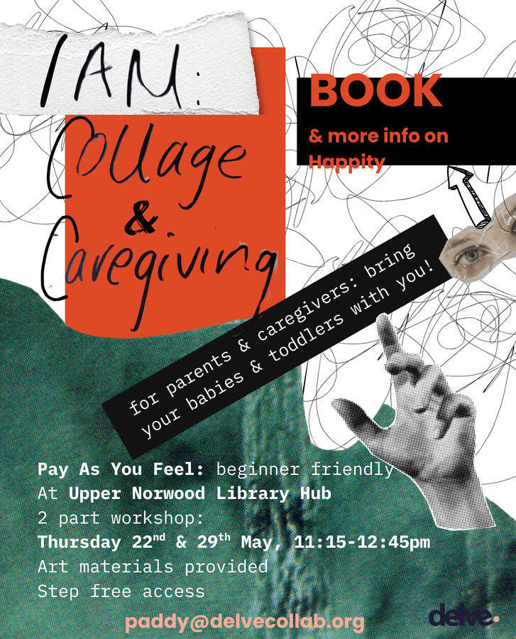 Launch of 'I AM' Collage & Caregiving workshops. We use collage as a tool for connecting to each other, to strategy, to priorities, to vision & mission.